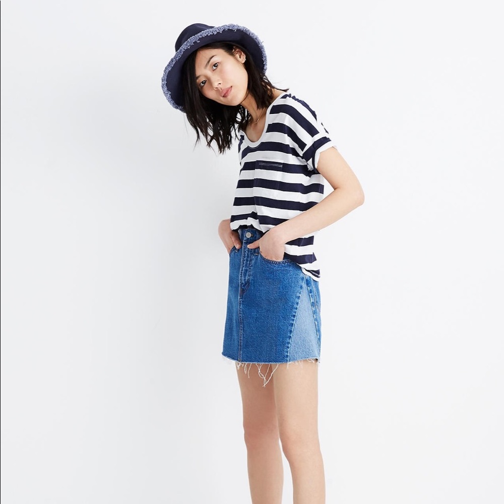 Madewell Rigid Denim A-Line Mini Skirt